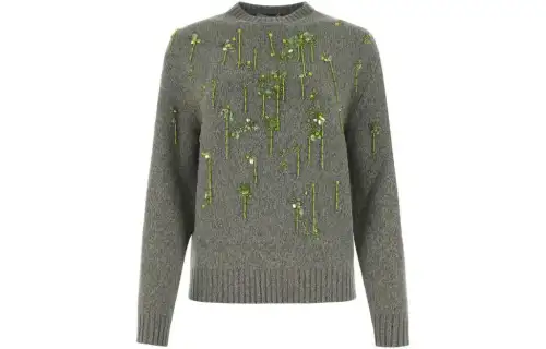 PRADA FW22 Cashmere Sweater Women's Olive Green