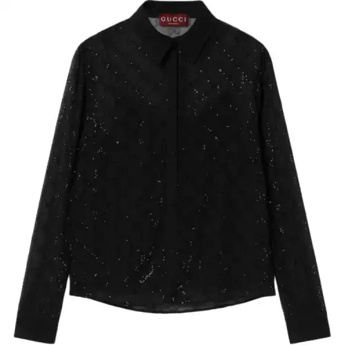 GUCCI Gg Monogram Sequinned Shirt