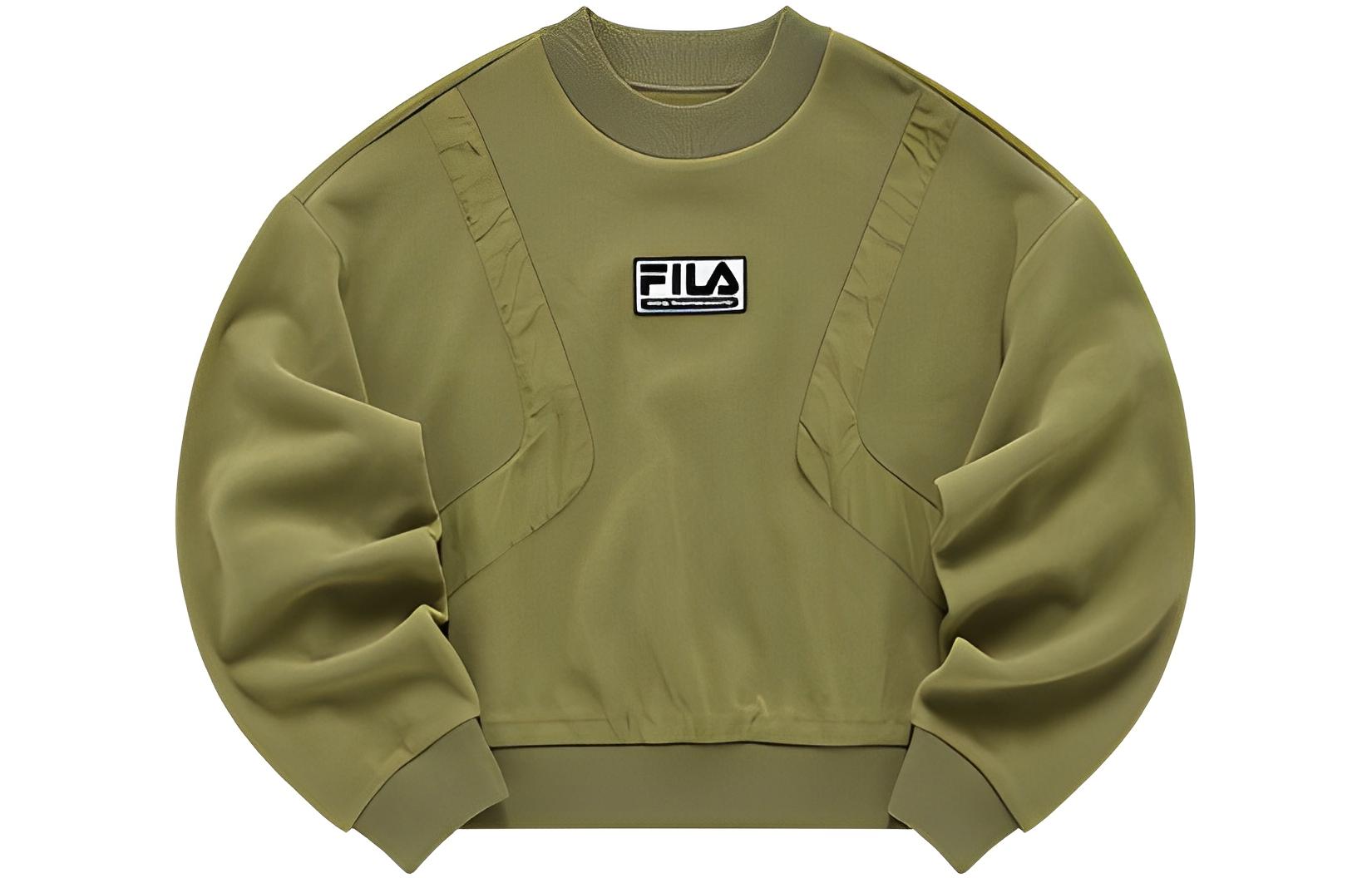 Женское худи Fila x White Mountaineering (темно-зеленое)