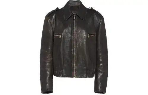 PRADA Jackets Women's Black Lapel Moderate Other