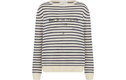 DIOR Knitwear Women's Ecru Crew Neck Moderate Other