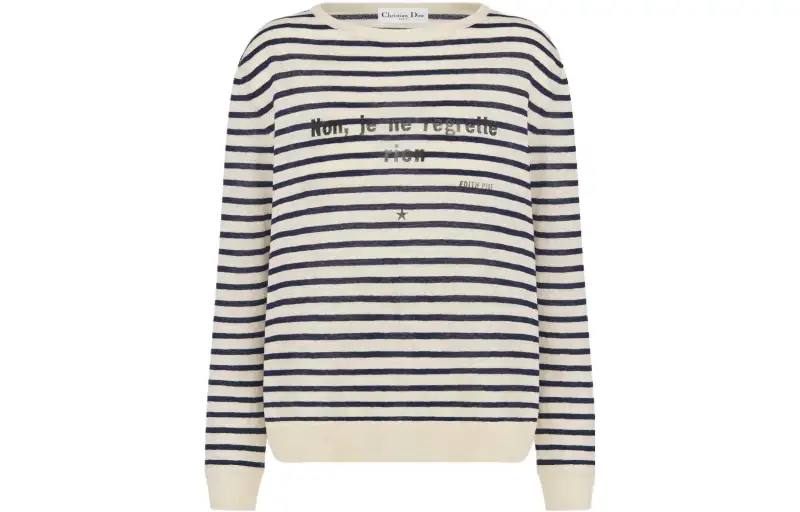 DIOR Knitwear Women's Ecru Crew Neck Moderate Other
