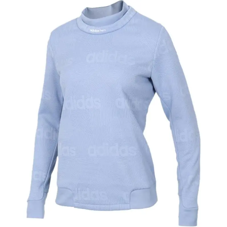 Adidas Sweatshirts Women's Blue Stand Collar Moderate Regular