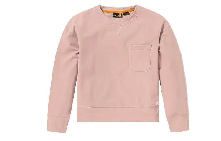 Timberland Sweatshirts Women's Light Pink Crew Neck Moderate Regular