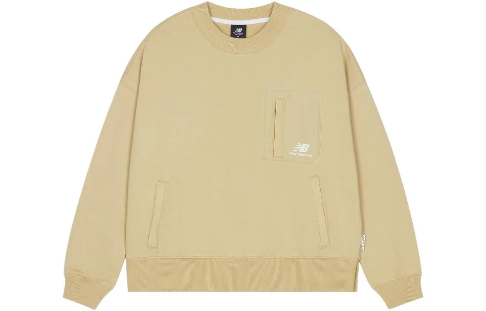 New Balance Sweatshirts Women's Brown Crew Neck Moderate Regular