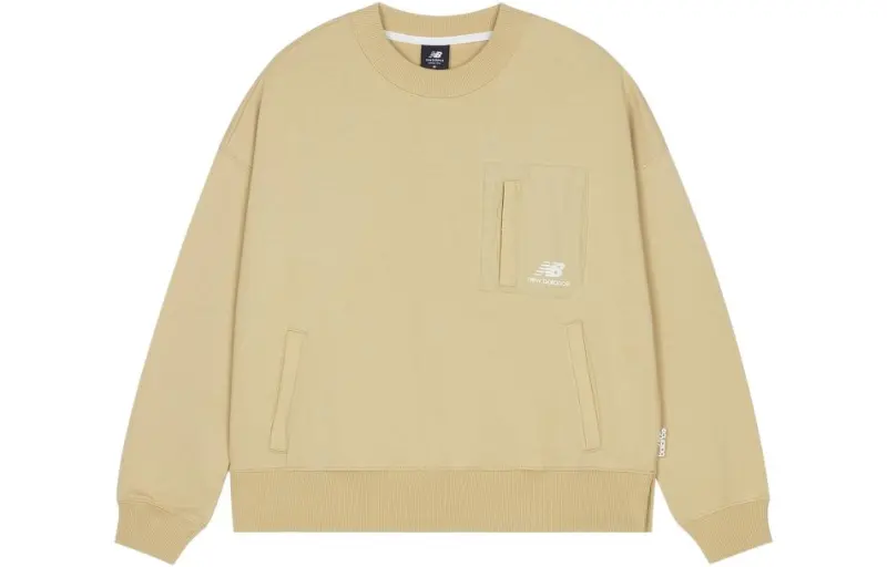 New Balance Sweatshirts Women's Brown Crew Neck Moderate Regular