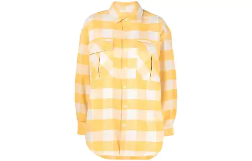 PALM ANGELS Shirts Women's Yellow Square Collar Moderate Shirt