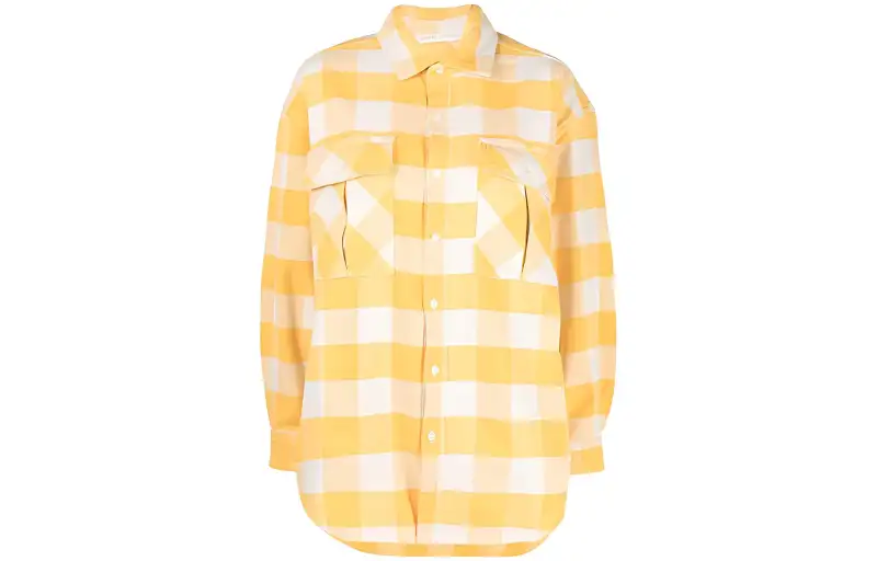PALM ANGELS Shirts Women's Yellow Square Collar Moderate Shirt
