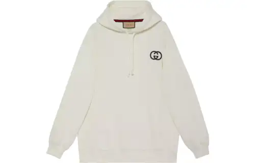GUCCI Sweatshirts Women's Ecru Hooded Moderate Regular