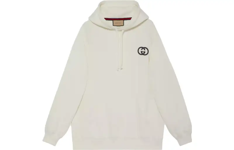 GUCCI Sweatshirts Women's Ecru Hooded Moderate Regular