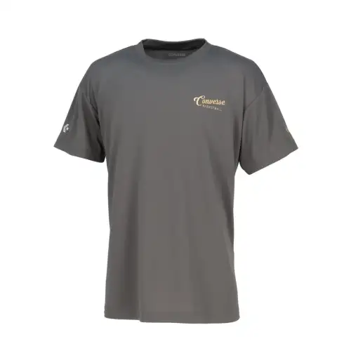 Converse T Shirts Unisex Gray Crew Neck Moderate
