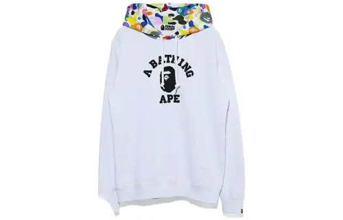 A BATHING APE Sweatshirts Women's White Hooded Moderate Regular
