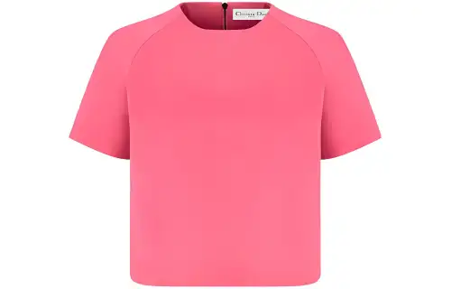 DIOR Shirts Women's Light Pink Crew Neck Moderate Other