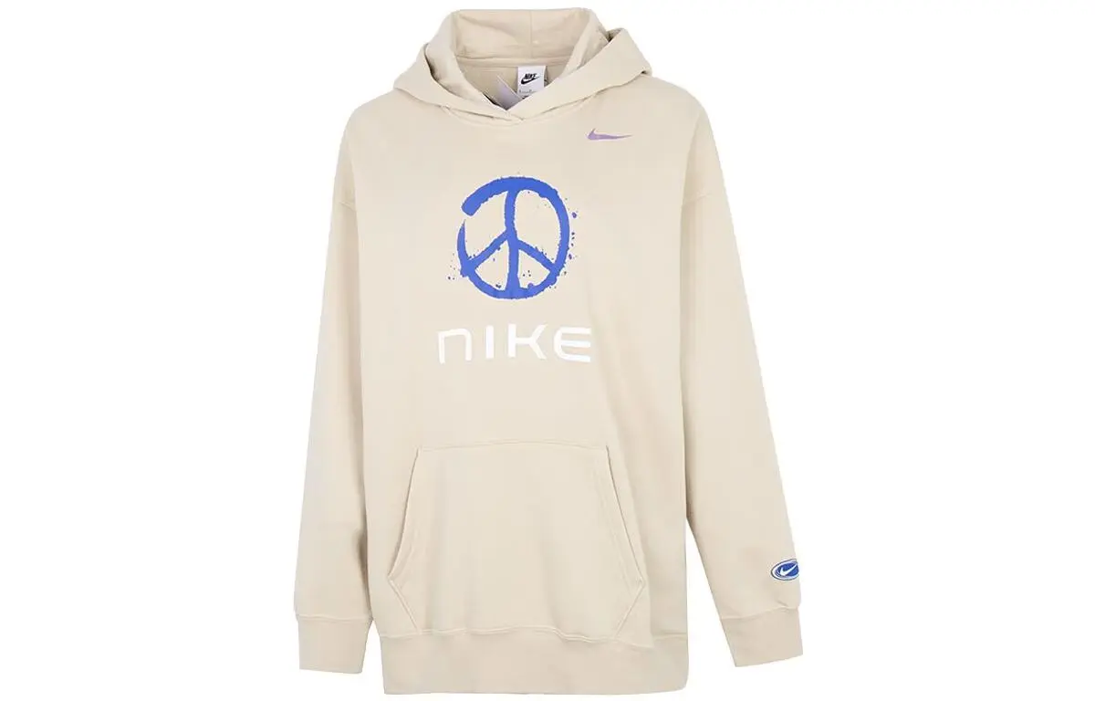 Nike Sweatshirts Women's Ecru Hooded (Non-detachable) Moderate