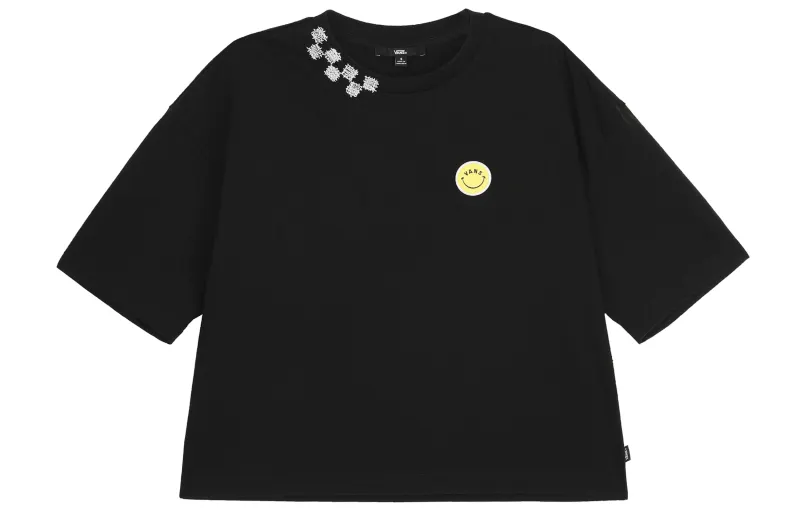 Vans T Shirts Women's Black Crew Neck Moderate Other