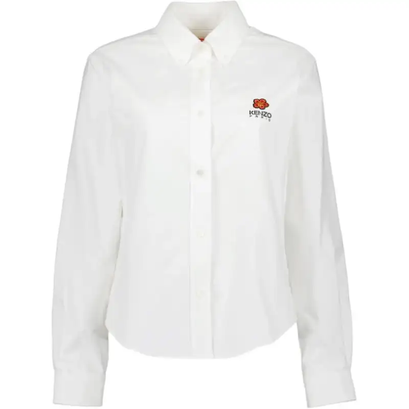 【Previous Season】logo-print button-down cotton shirt