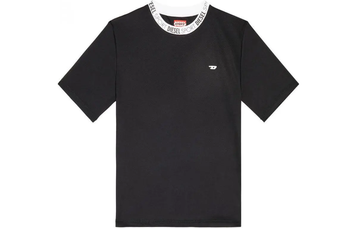 DIESEL T-Shirts Women's Black Crew Neck Moderate Straight Fit