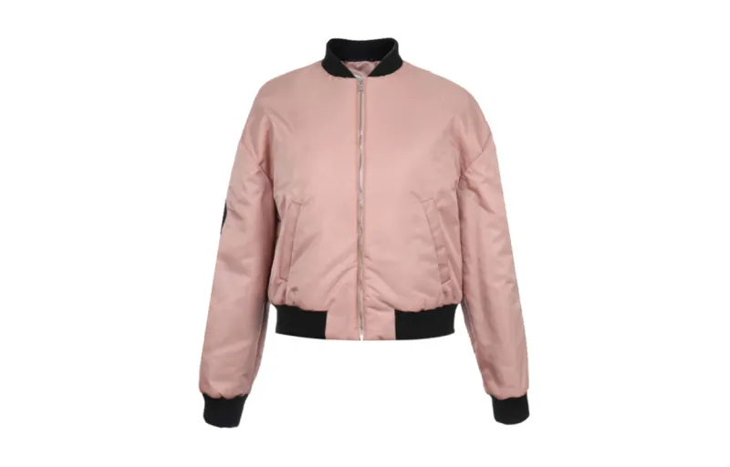 KENZO Jackets Women's Light Pink Baseball Collar Moderate Other