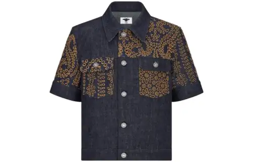 DIOR Shirts Women's Blue Lapel Moderate Other
