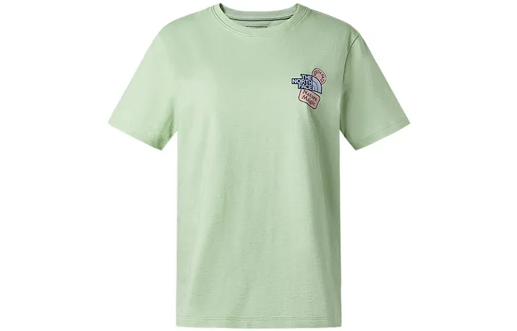 THE NORTH FACE T-Shirts Women's Green Crew Neck Moderate Straight Fit