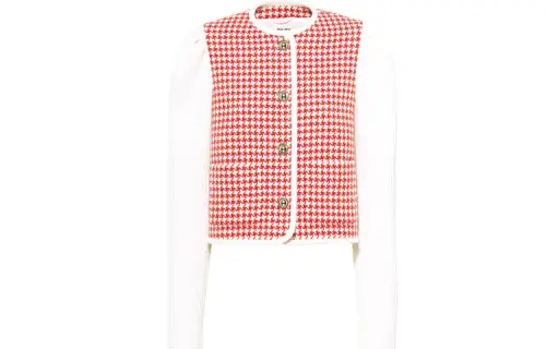 MIU MIU Jackets Women's Red Crew Neck Moderate Other