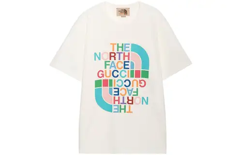 GUCCI X The North Face Cotton T shirt White/Multicolor