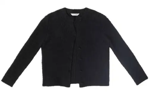 Balenciaga Knitwear Women's Black Crew Neck Moderate Cardigan