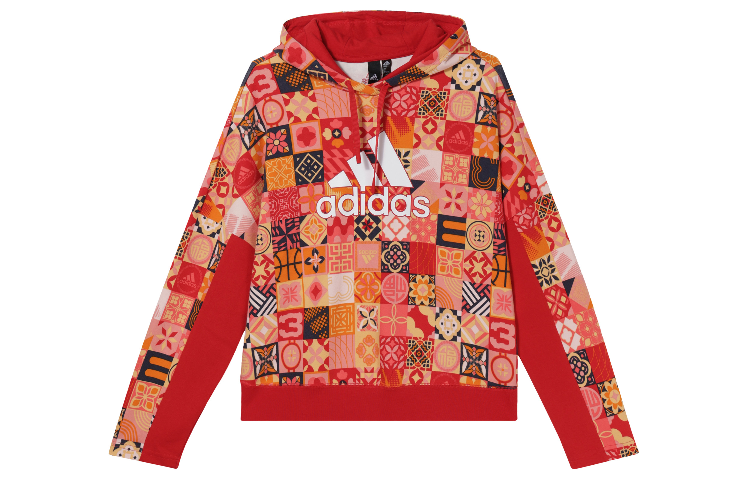 Женское худи adidas CNY (красное)