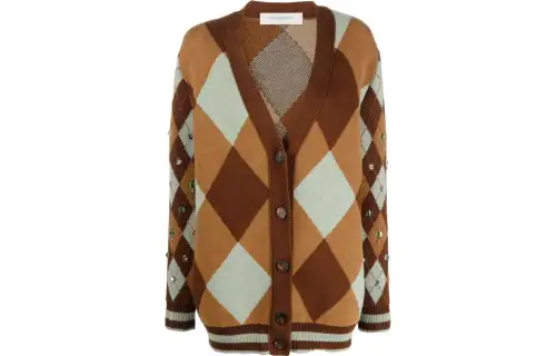 Golden Goose Embellished Sleeved Knitted Cardigan