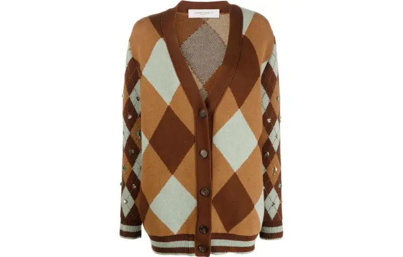 Golden Goose Embellished Sleeved Knitted Cardigan