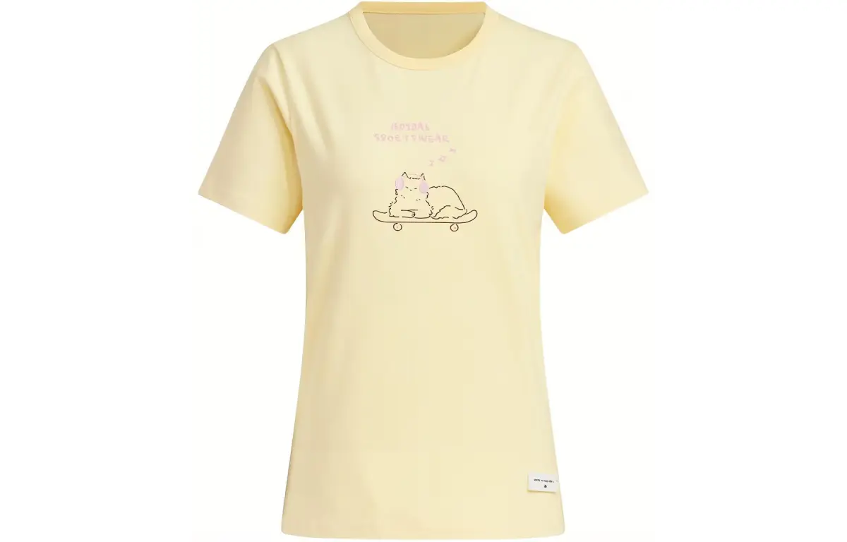 Adidas T Shirt Women's Light Orange Yellow
