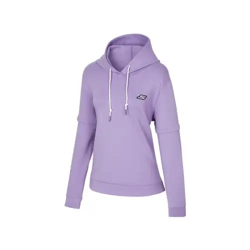 Skechers Sports Collection Sweatshirts Women's Classical Style Purple Hooded Moderate Regular