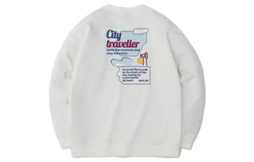 ANTA Sweatshirts Women's White Crew Neck Thickened Regular