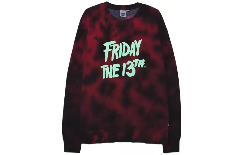 Vans X Friday The 13th Boyfriend Pullover Crew Sweatshirt Red