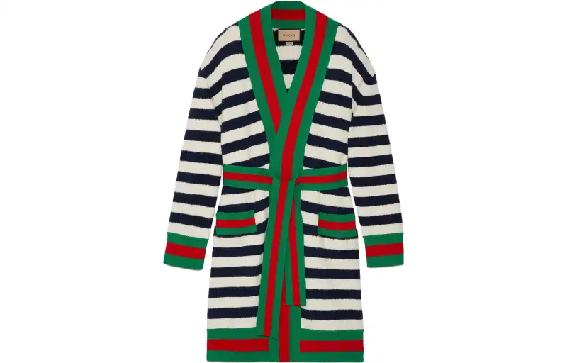 GUCCI Knitwear Women's Multicolor V Neck Moderate Cardigan