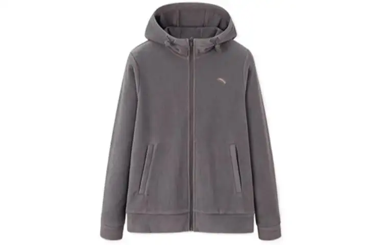 ANTA Variety Training Collection Sweatshirts Women's Purple Hooded Thickened Cardigan