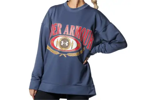 Under Armour Sweatshirts Women's Heavy Gray Crew Neck Moderate