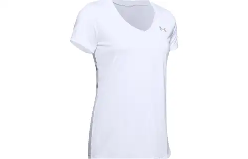Under Armour T Shirts Women's Silver V Neck Moderate Straight Fit