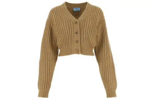 PRADA SS23 Cashmere Sweater Women's Brown