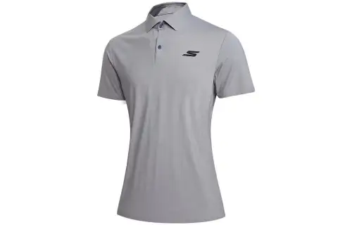 Skechers Polo Shirts Women's Ultimate Gray Polo Collar Moderate Straight Fit