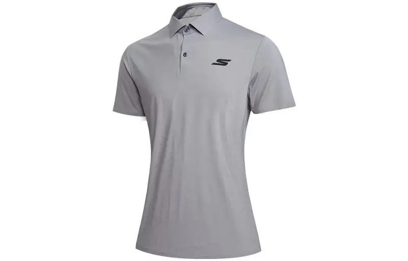 Skechers Polo Shirts Women's Ultimate Gray Polo Collar Moderate Straight Fit