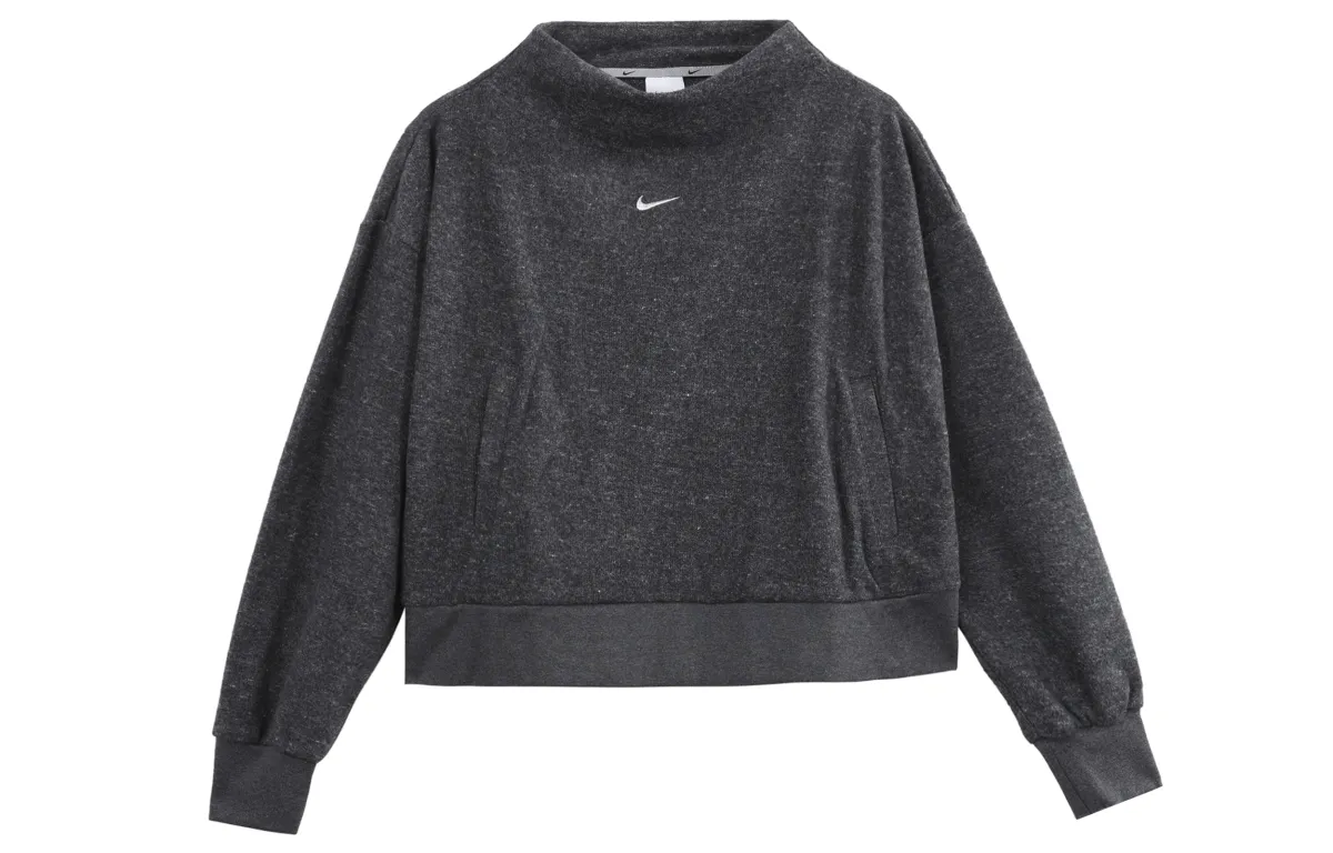 Nike Sweatshirts Women's Black Half-Turtleneck Moderate Regular