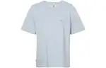 Timberland T Shirts Women's Light Blue Crew Neck Moderate Straight Fit
