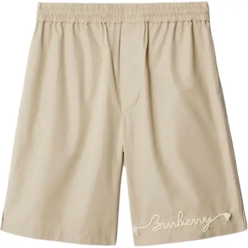 Burberry knot-logo cotton shorts