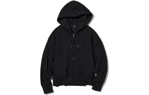 UNIQLO Sweatshirts Women's Black Hooded Moderate Other