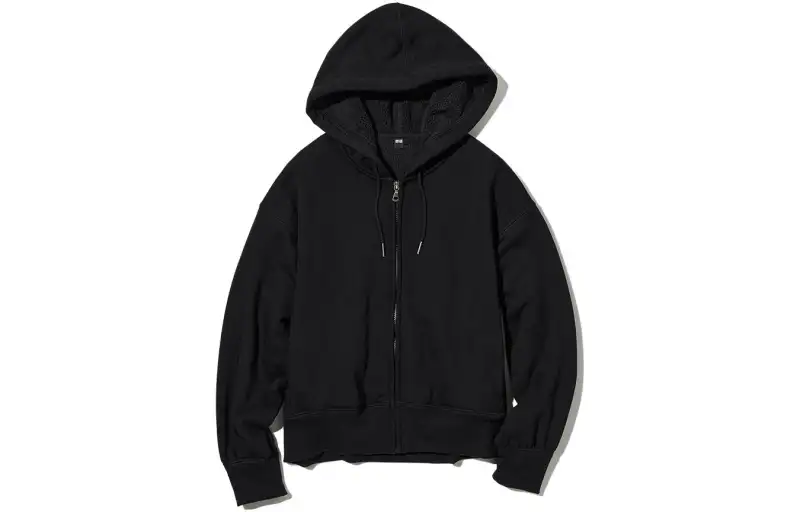 UNIQLO Sweatshirts Women's Black Hooded Moderate Other