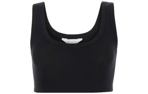 Palm Angels logo-print cropped tank top