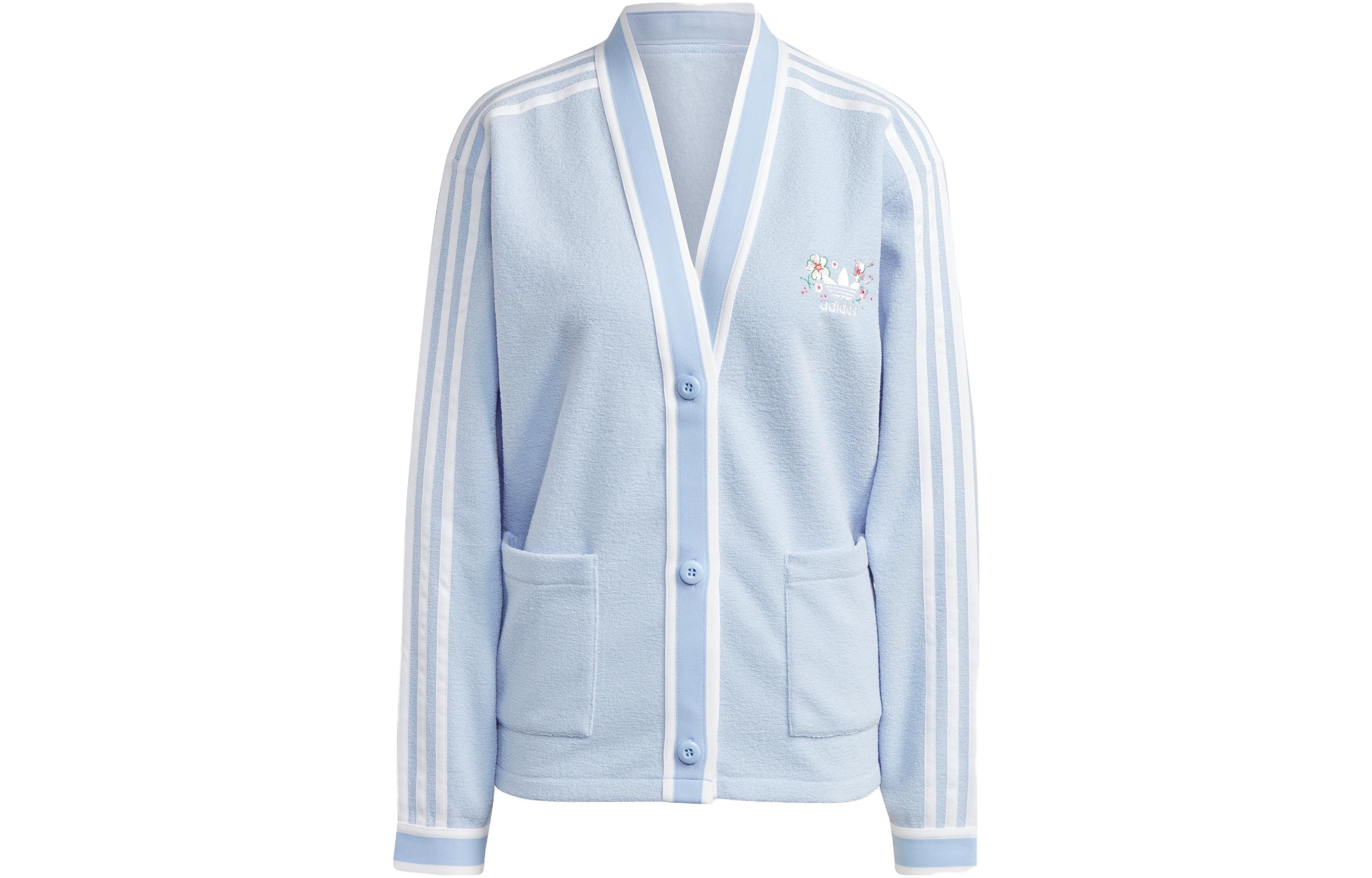 Женский кардиган adidas Originals Striped Cardigan (нежно-голубой)