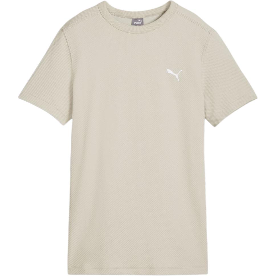 PUMA HER T Shirts Women's Beige Crew Neck Moderate Other