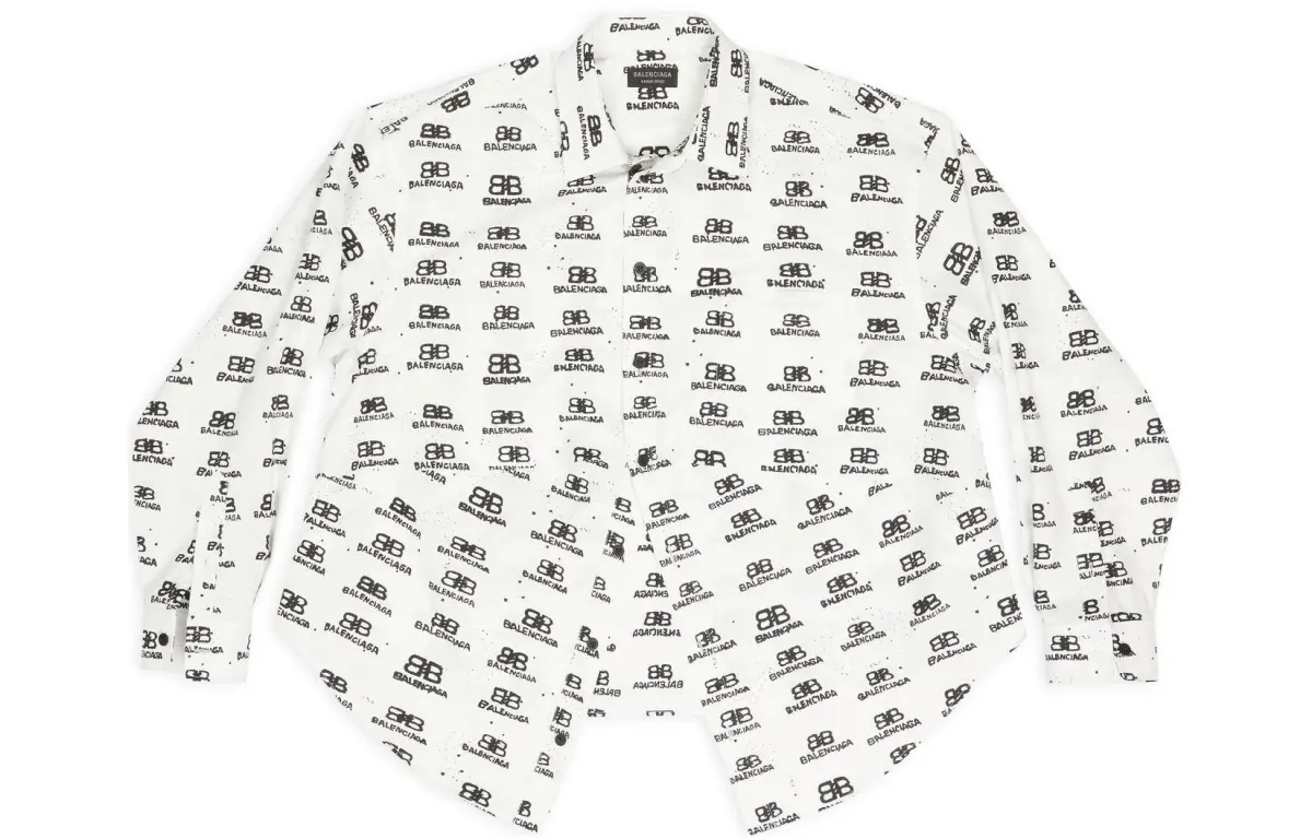 Balenciaga Oversized Shirt 'White/Black'